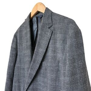 Good Man Brand Men's 2XL Gray Plaid Wool Blend Sport Coat Business Casual